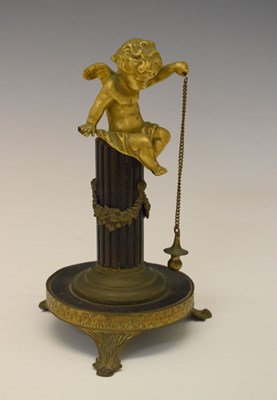 Lot 155 - 19th century cupid on pedestal
