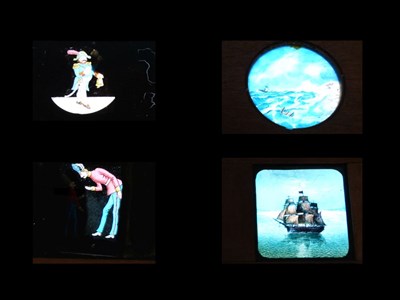 Lot 372 - Six 19th Century magic lantern slides