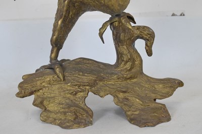 Lot 486 - Large cast brass eagle sculpture