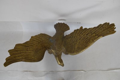 Lot 486 - Large cast brass eagle sculpture