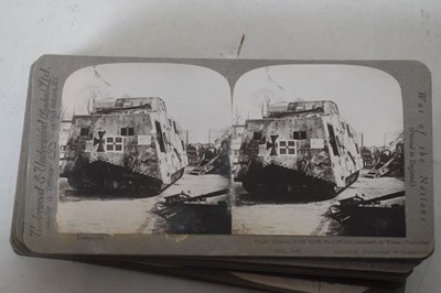 Lot 202 - Quantity of stereoscopic cards to include Underwood & Underwood 'War of the Nations'