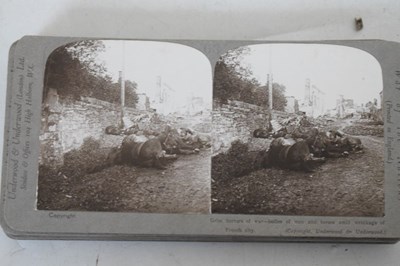 Lot 202 - Quantity of stereoscopic cards to include Underwood & Underwood 'War of the Nations'