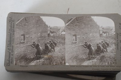 Lot 202 - Quantity of stereoscopic cards to include Underwood & Underwood 'War of the Nations'