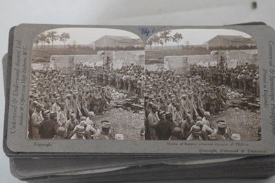 Lot 202 - Quantity of stereoscopic cards to include Underwood & Underwood 'War of the Nations'