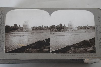 Lot 202 - Quantity of stereoscopic cards to include Underwood & Underwood 'War of the Nations'
