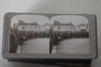 Lot 202 - Quantity of stereoscopic cards to include Underwood & Underwood 'War of the Nations'