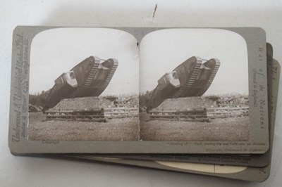 Lot 202 - Quantity of stereoscopic cards to include Underwood & Underwood 'War of the Nations'