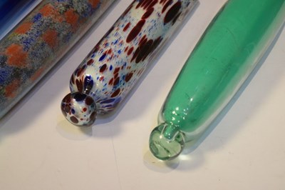 Lot 328 - Four assorted 19th Century glass rolling pins