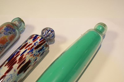 Lot 328 - Four assorted 19th Century glass rolling pins