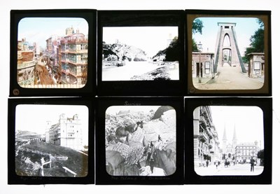 Lot 197 - Collection of twenty-seven glass slides 'Bristol in Bygone Days', etc.