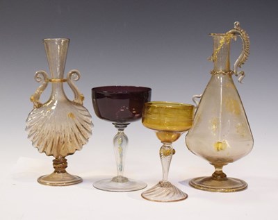 Lot 319 - Four items of 'Facon de Venise' glass