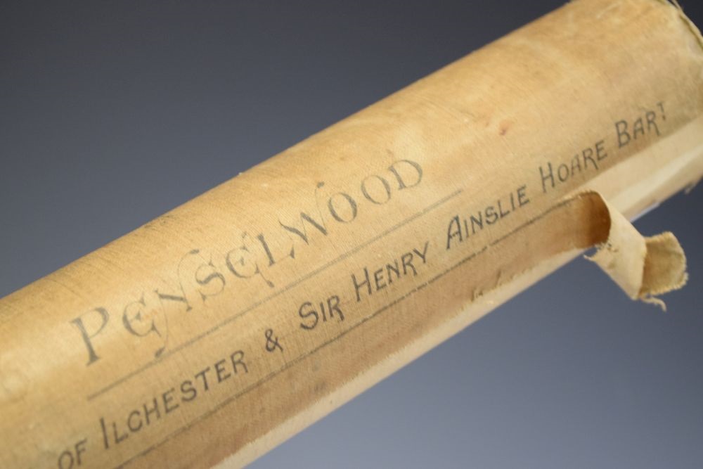 Lot 135 Victorian rolled estate map Penselwood,