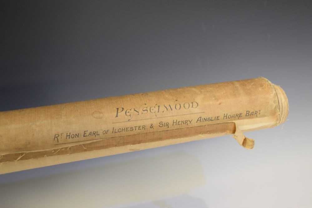 Lot 135 Victorian rolled estate map Penselwood,