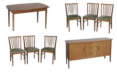 Lot 510 - Vanson teak and rosewood dining suite