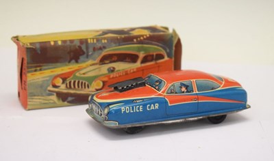 Lot 493 - Philip Niedermeier - Rare West German-made tinplate police patrol car