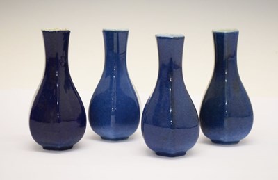 Lot 348 - Set four powder-blue ground vases