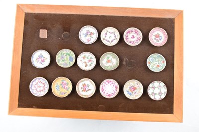 Lot 362 - Unusual collection of French porcelain miniature 'trade samples'