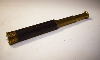 Lot 303 - 19th Century 2-draw Naval telescope, inscribed