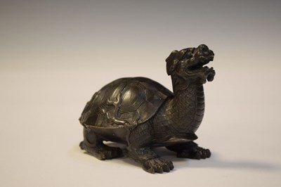 Lot 321 - Chinese bronze figure of a Longgui or dragon turtle