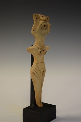 Lot 264 - Syro Hittite terracotta figure of the goddess Astarte
