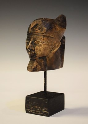 Lot 268 - Small Egyptian bust of a Pharoah