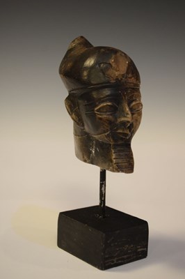 Lot 268 - Small Egyptian bust of a Pharoah