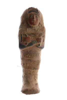 Lot 267 - Painted terracotta Shabti figure