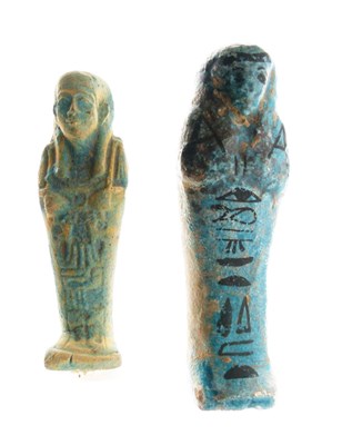 Lot 266 - Two faience shabtis