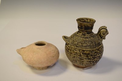 Lot 252 - Sotho pot, chicken head pot, terracotta vessel