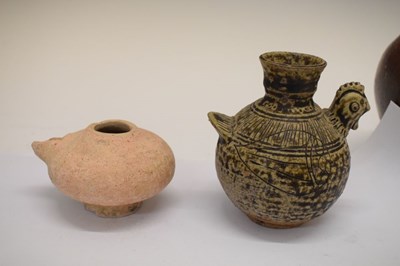 Lot 252 - Sotho pot, chicken head pot, terracotta vessel