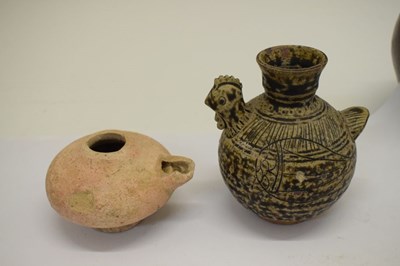 Lot 252 - Sotho pot, chicken head pot, terracotta vessel