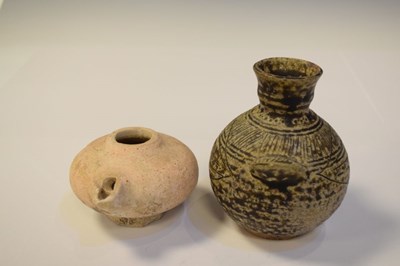 Lot 252 - Sotho pot, chicken head pot, terracotta vessel