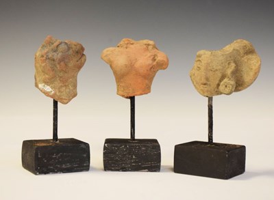 Lot 328 - Three Javanese Majapahit Kingdom terracotta items