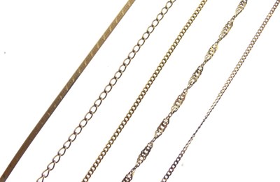 Lot 75 - Quantity of 9ct gold chains