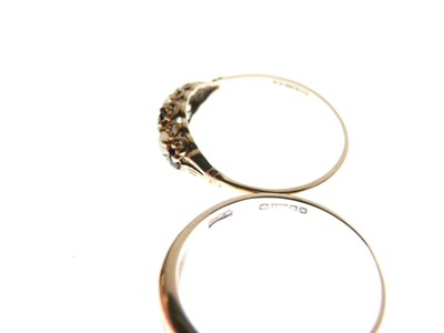 Lot 45 - Five 9ct gold gem-set dress rings