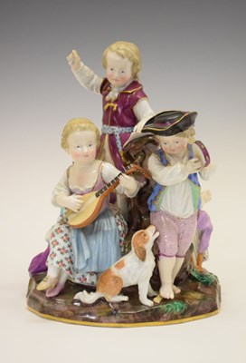 Lot 355 - Meissen figural group of children playing instruments