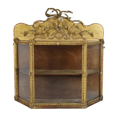 Lot 663 - Mid-19th Century giltwood and gesso vitrine cabinet