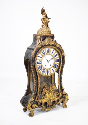 Lot 621 - Early 18th Century and later French boulle bracket clock and bracket