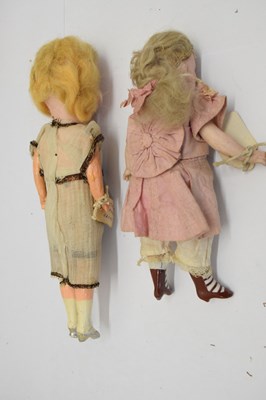 Lot 200 - Small collection of bisque head dolls, etc