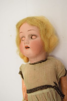 Lot 200 - Small collection of bisque head dolls, etc