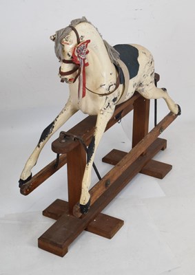 Lot 487 - Early 20th Century white painted rocking horse