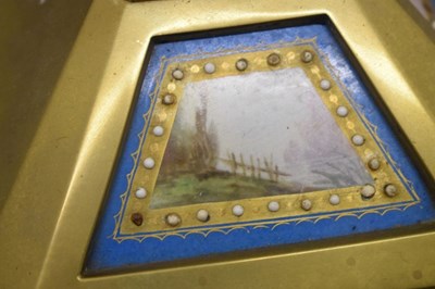 Lot 626 - Mid 19th Century French Sevres-style porcelain mounted mantel clock