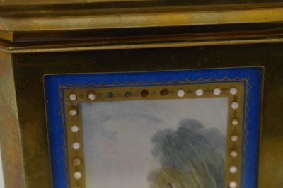 Lot 626 - Mid 19th Century French Sevres-style porcelain mounted mantel clock