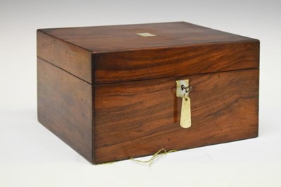 Lot 264 - Victorian walnut dressing box