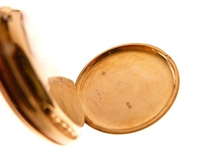 Lot 80 - 18ct gold full hunter cased pocket watch, Geo Hooper London, 95g