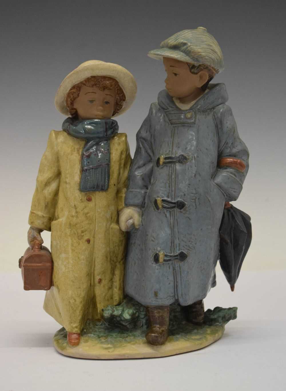 Lot 443 - Lladro gres figure group Away to School 2242