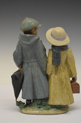 Lot 443 - Lladro gres figure group Away to School 2242