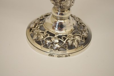 Lot 115 - Victorian silver vase with thirteen hat pins