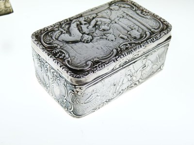 Lot 98 - Two Continental white metal boxes