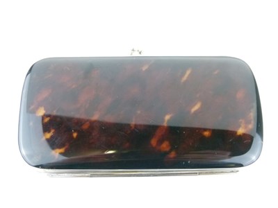 Lot 139 - Late Victorian inlaid tortoiseshell spectacles case